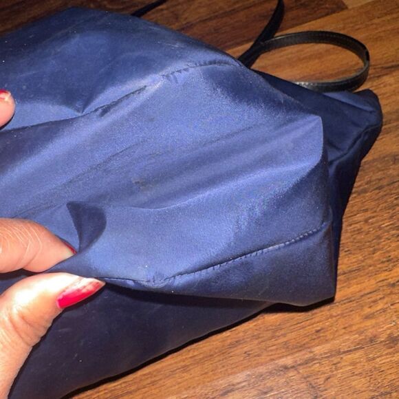 Bally Navy Blue/Black Nylon and Leather Shopper Tote - Picture 11 of 15